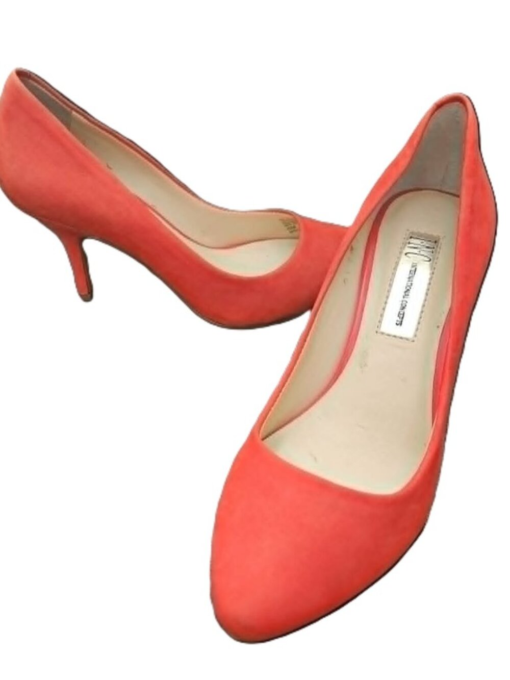 Orange Pointed Pumps